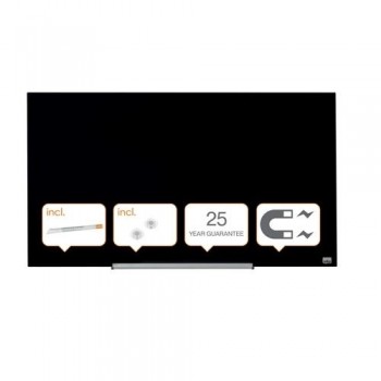 PIZARRA NOBO CRISTAL 993X559 MM. NEGRO