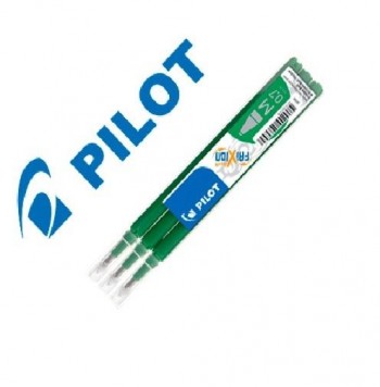 PACK 3 RECAMBIOS BOLIGRAFO PILOT FRIXION VERDE