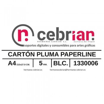 CAJA 50 HOJAS CARTON PLUMA 5MM A4 PAPERLINE