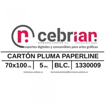 HOJA CARTON PLUMA 5MM 70X100 PAPERLINE