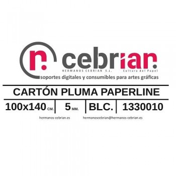 HOJA CARTON PLUMA 5MM 100X140 PAPERLINE