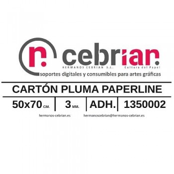 HOJA CARTON PLUMA 50X70 3MM ADHESIVO 1 CARA FIRENZE