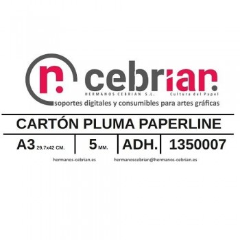 CAJA 25 HOJAS CARTON PLUMA DIN-A3 5MM ADHESIVO 1 CARA FIRENZE
