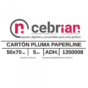 HOJA CARTON PLUMA 50X70 5MM ADHESIVO 1 CARA FIRENZE