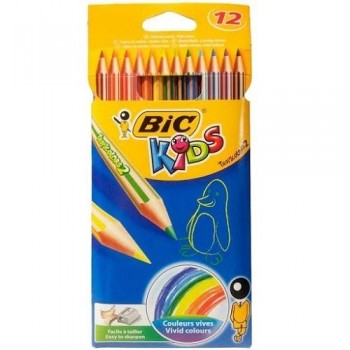 CAJA 12 LÁPICES DE COLORES BIC KIDS  TROPICOLORS 2