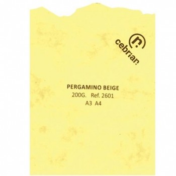 PAQUETE PERGAMINO 25 HOJAS MARMOL BEIGE A4 200G