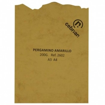 PAQUETE PERGAMINO 25 HOJAS MARMOL AMARILLO A4 200G