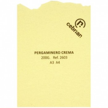 PAQUETE PERGAMINO 25 HOJAS PERGAMINERO CREMA A3 160G