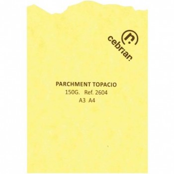 PAQUETE PERGAMINO 25 HOJAS PARCHMENT TOPACIO A4 150G