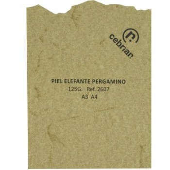 PAQUETE PERGAMINO 25 HOJAS PIEL ELEFANTE PERGAMINO A3 125G