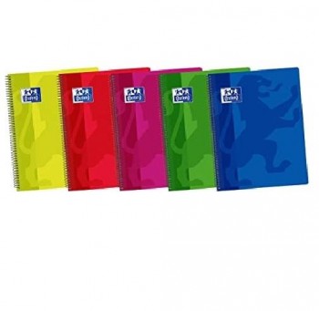 CUADERNO FOLIO 80 HOJAS TAPA PLASTICO CUADRO 4x4 OXFORD CLASSIC