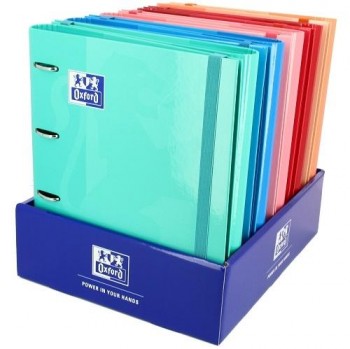 CARPETA OXFORD 4 D 35MM. CON RECAMBIO 5x5 COLORES TENDENCIA SOS NOTES
