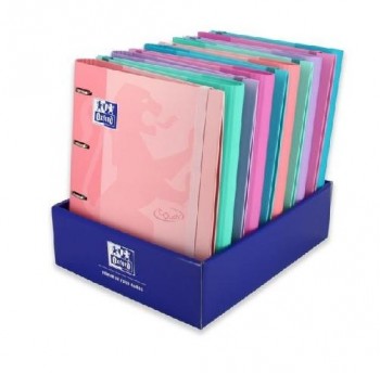 CARPETA OXFORD 4 D 35MM. CON RECAMBIO 5x5 COLORES TENDENCIA SOS NOTES SOFT TOUCH
