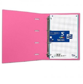 CARPETA OXFORD 4 D 35MM. CON RECAMBIO 5x5 COLORES TENDENCIA SOS NOTES SOFT TOUCH