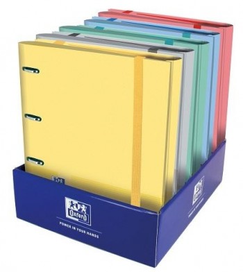 CARPETA OXFORD 4 D 35MM. CON RECAMBIO 5x5 COLORES PASTEL POLYFOAM APERTURA 360 LIVE&GO