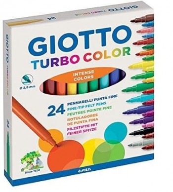 ESTUCHE 24 ROTULADORES GIOTTO TURBO COLOR