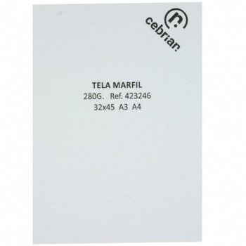 PAQUETE 50 HOJAS A4 300 GR CARTULINA TELA MARFIL