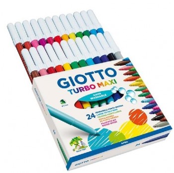 ESTUCHE 24 ROTULADORES GIOTTO TURBO COLOR MAXI