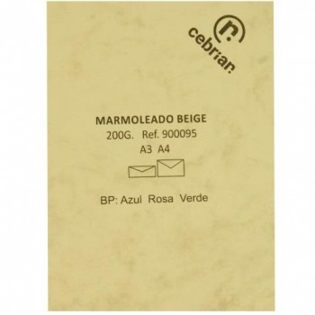 PAQUETE 125 HOJAS 70X100 200G MARMOL BEIGE