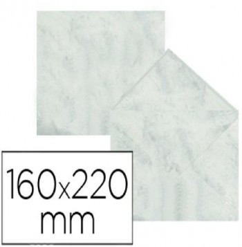 PAQUETE 25 SOBRES 16X22 MARMOLEADO GRIS