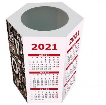CAJA 50 PORTALÁPICES HEXAGONALES CARTULINA 230GRS.