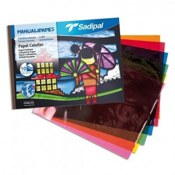 BLOC PAPEL CELOFAN 10 HOJAS 24X32CM.