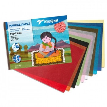 BLOC PAPEL SEDA 10 HOJAS 24X32CM.
