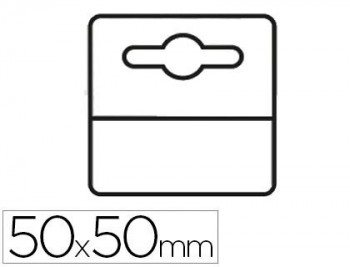 100 ETIQUETAS COLGADOR ADHESIVAS 50X50MM