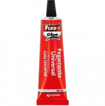 TUBO DE PEGAMENTO COLA TRANSPARENTE UNIVERSAL 30ML. FIXO GLUE