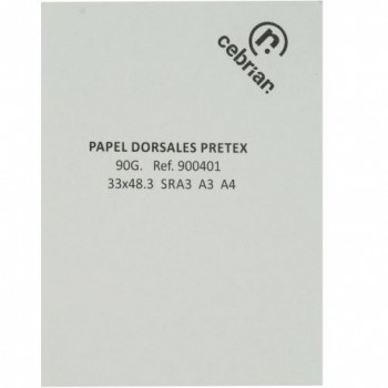 PAQUETE 50 HOJAS 32 x 45 CM. PAPEL PRETEX DIGITAL PARA DORSALES 90GRS.