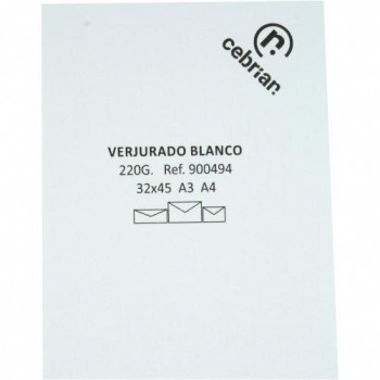 PAQUETE 100 HOJAS PAPEL A4 VERJURADO BLANCO 220G
