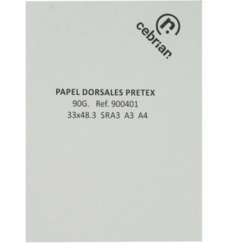 PAQUETE 250 HOJAS 70x100CM. PAPEL PRETEX DIGITAL PARA DORSALES 90GRS.