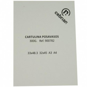 PAQUETE 100 HOJAS 320G PARA POSAVASOS A4