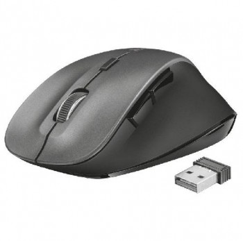 RATÓN INALÁMBRICO TRUST RAVAN - DESCANSO ERGONÓMICO PARA PULGAR - 800-1600DPI - 2 BOTONES PARA PULGAR - RECEPTOR MICROUSB - 1*AA