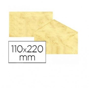 25 SOBRE 11X22 90G MARMOLEADO AMARILLO