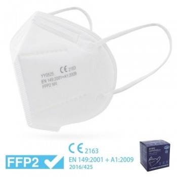 CAJA 25 MASCARILLAS ULTRAPROTECCION FFP2  BLANCAS 5 CAPAS CON CE2163