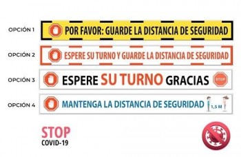 Vinilo adhesivo antideslizante para suelo 100x10 cm. DISTANCIA DE SEGURIDAD