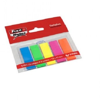 BLISTER 5 BLOCS DE 25 BANDERITAS 13X43MM FIXO