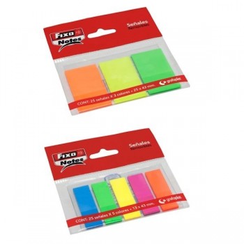 BLISTER 5 BLOCS DE 25 BANDERITAS 13X43MM FIXO