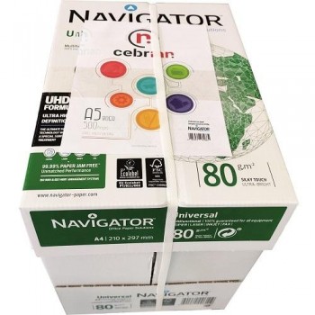 PAQUETE 500 HOJAS A5 80G NAVIGATOR UNIVERSAL