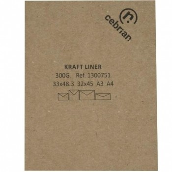 PAQUETE 100 HOJAS A4 250GR. CARTULINA KRAFT LINER