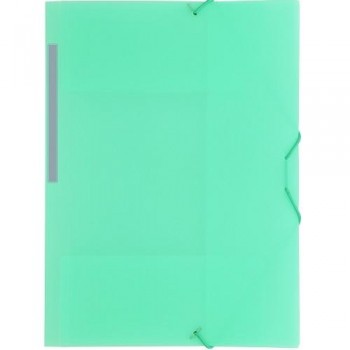 CARPETA GOMAS FOLIO 3 SOLAPAS PP COLORGRAF VERDE AGUA