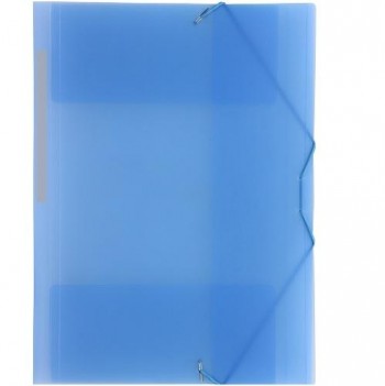 CARPETA GOMAS FOLIO 3 SOLAPAS PP COLORGRAF AZUL SOFT
