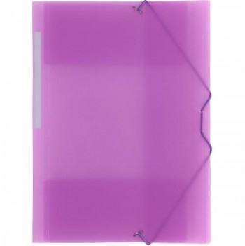 CARPETA GOMAS FOLIO 3 SOLAPAS PP COLORGRAF LAVANDA SOFT