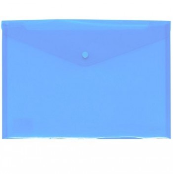 SOBRE FOLIO CON BROCHE ECOPLAS POLIPROPILENO TRANSLUCIDO AZUL SOFT