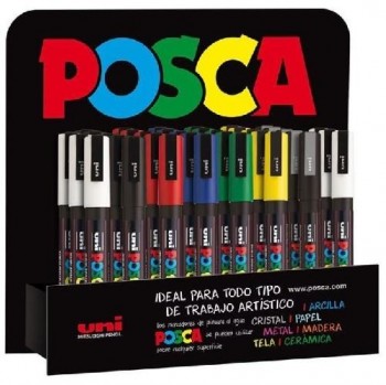 EXPOSITOR DE 36 ROTULADORES POSCA  0,9-1,3MM SURTIDO BÁSICO