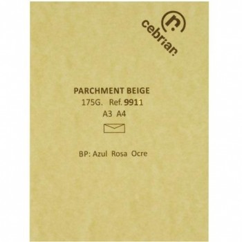 PAQUETE 100 HOJAS A4 175GR. PARCHMENT BEIGE