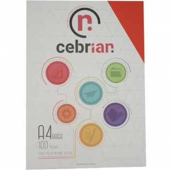 PAQUETE 100 HOJAS ROJO CO44 A3 80G