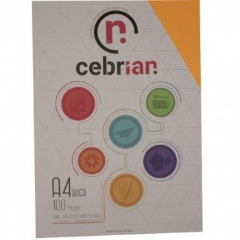 PAQUETE 100 HOJAS NEON NARANJA NEOOR A3 80G