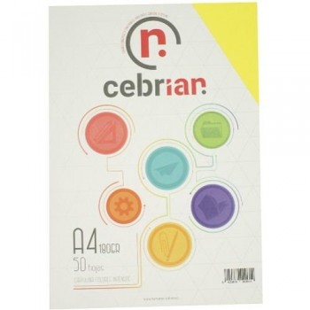 PAQUETE 250 CARTULINAS 180G 32X45 SRA3 AMARILLO LIMÓN